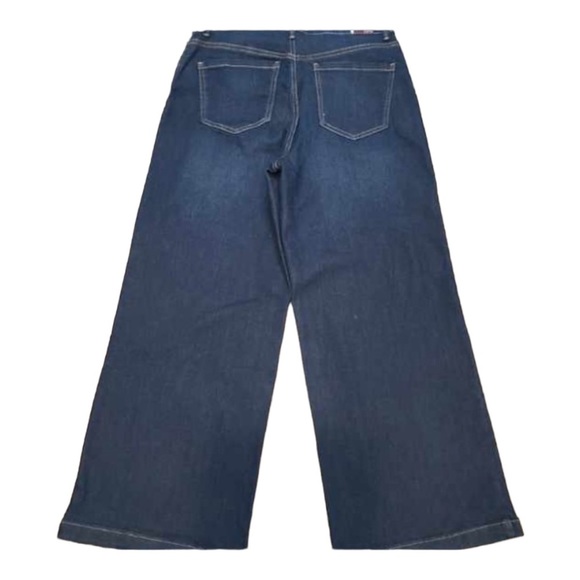 GLORIA Vanderbilt Amanda Wide Leg Crop Blue Jeans Size 6 - Picture 6 of 6